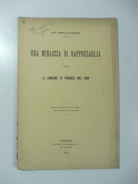 Una minaccia di rappresaglia contro il comune di Firenze nel 1309